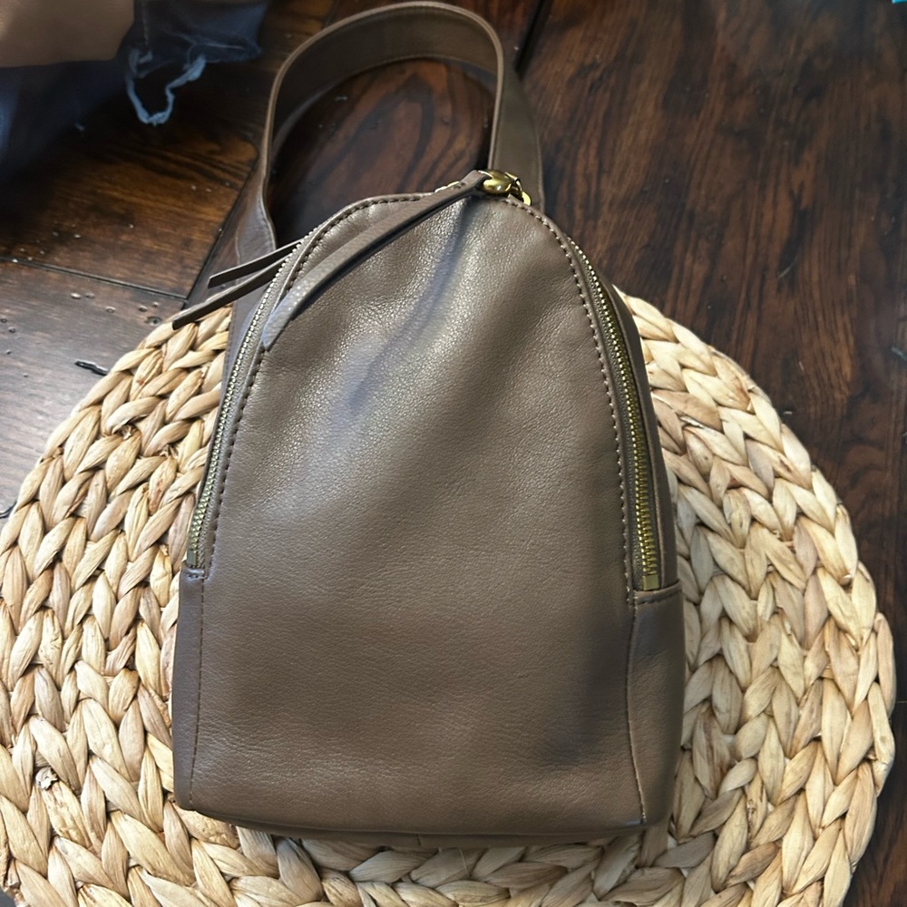 HOBO Brown Crossbody Bag with Minimalist Design